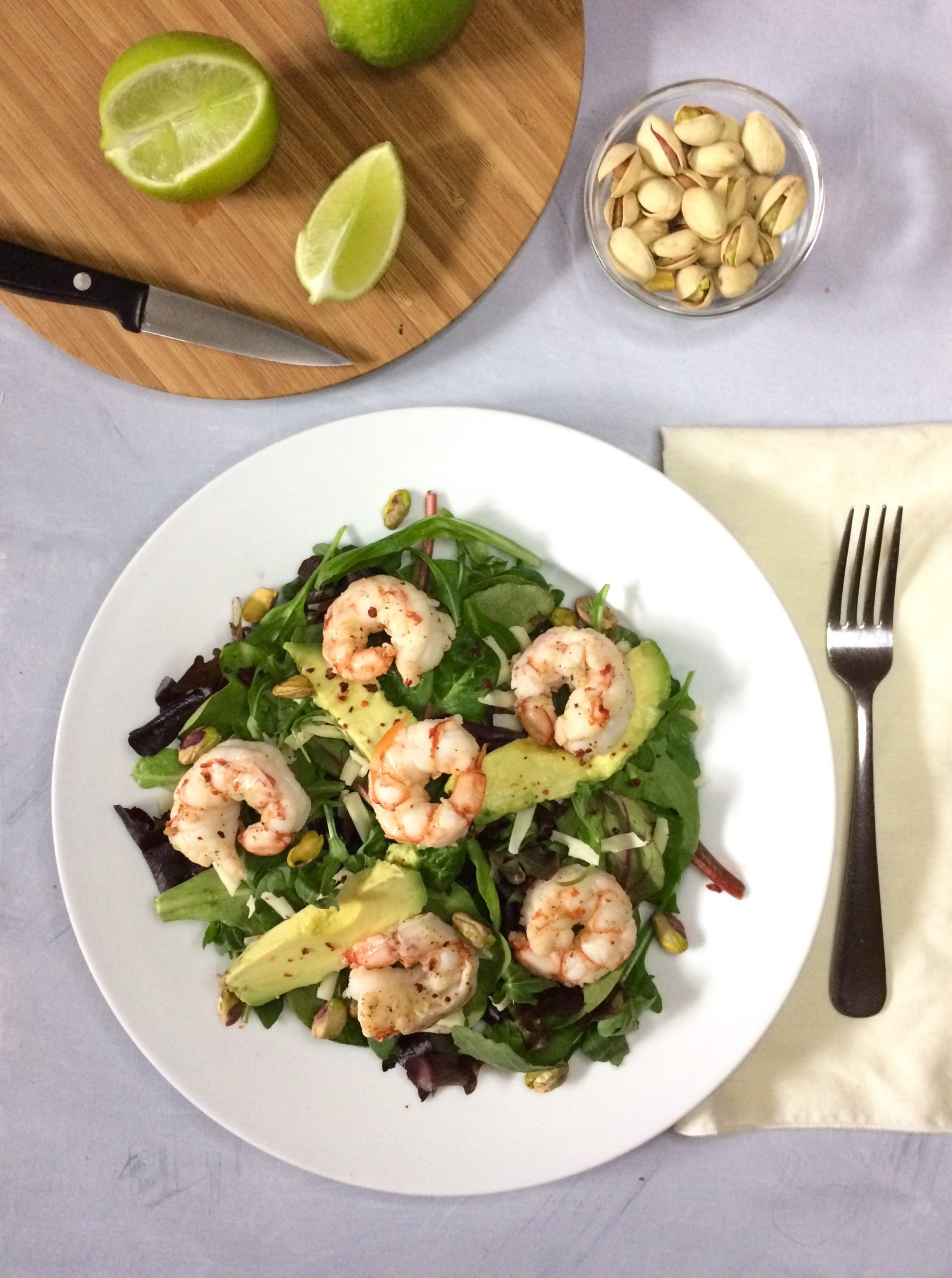 shrimp on lettuce